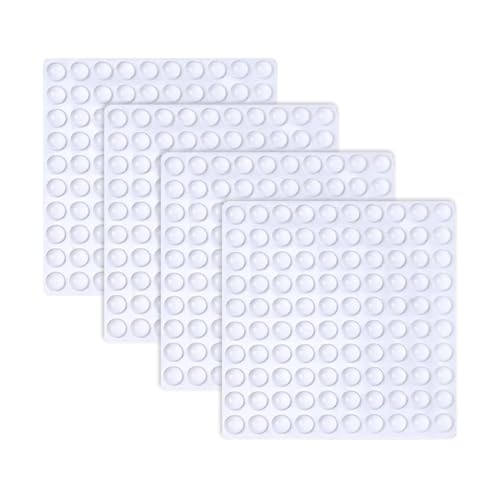 Visxcnu 400pcs Patin Silicone 6 × 2mm Autocollant Transparente Pieds Adhésifs Patin Antiderapant Silicone Tampon Amortisseur Transparent Butée de Protection Transparente pour Porte Meubles