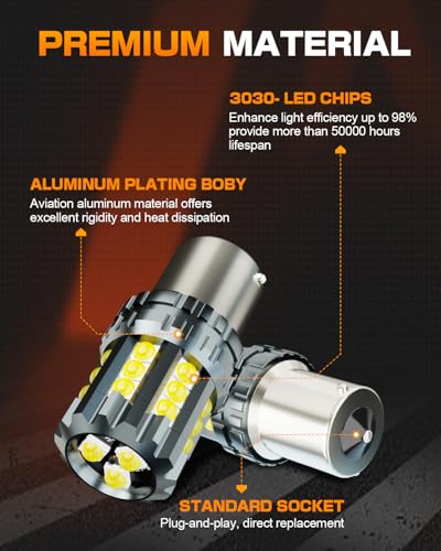 Lámparas LED 1156 BA15S Compatibles para Tractor Mower miniatura 7