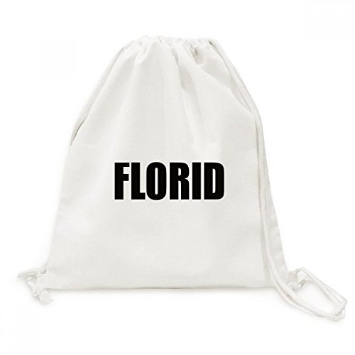Sac à cordon en toile noire Couleur Florid Nom DIYthinker pour voyage et loisirs