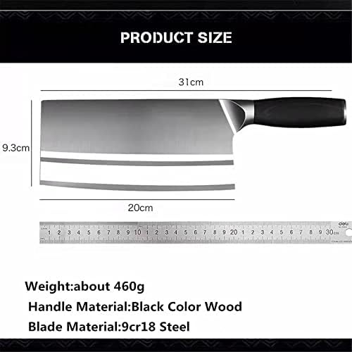 MAYiT Meat Cleaver Knife, Chef Knife Professional German 9Cr18 Stainless Steel Kitchen Knife Chopper Slicer for Hotel House Cooking Cleaver Tool