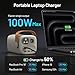 Selore&S-Global Power Bank, 60000mAh 100W Powerbank USB C Große Externer Handyakkus, Laptop Powerstation mit 5 Ausgängen für iPhone 17 16 15 14 13 Samsung MacBook Surface Go Switch Steam Deck iPad Pro