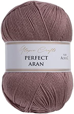 Utopia Crafts Aran Knitting and Crochet Yarn, 400g (Black)