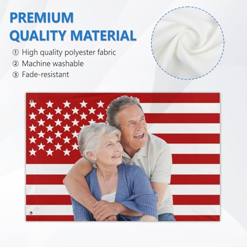 image for Generic Custom Pink American Flag 3x5 Ft, Personalized Funny Flags Des