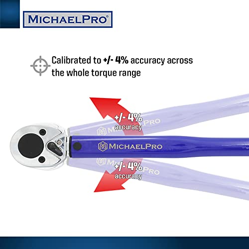 Michaelpro 1/2-Inch Drive Click Torque Wrench, 10 – 150 Ft-Lb (13.6 – 203.5Nm), Torque Wrench 1/2 Drive | Mp001220 #TOP2