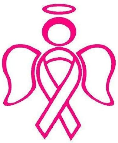 Ribbon Angel Support Breast Cancer Decal 5 Premium Quality Pink Vinyl Vinyl Decal Sticker Car Waterproof Car Decal Bumper Sticker 5