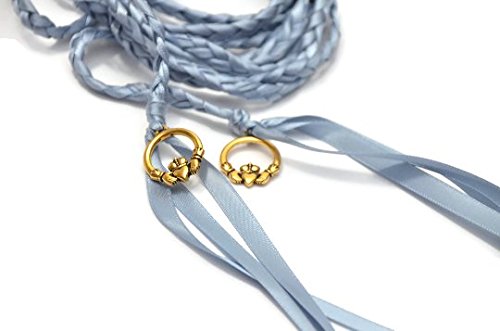 Steel Blue Claddagh Wedding Handfasting Cord #Divinitybraid #Handfasting #Wedding #Celtic #Celticknot #TOP4