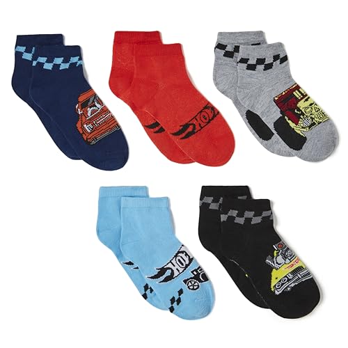 Hot Wheels Boys Race Car 5 Pack Shorty Socks - image 1