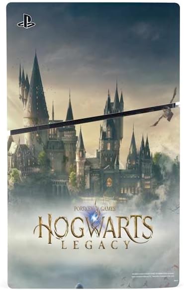 Skinit Decal Gaming Skin Compatible with PS5 Slim Disk Console - Officially Licensed Wizarding World Hogwarts Legacy Main Poster Design