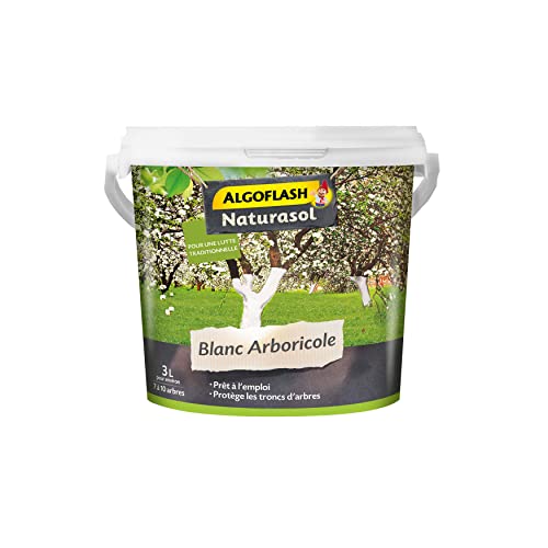 Algoflash Naturasol Blanc Arboricole, Seau de 3 L pour 7 à 10 Arbres, BIOBLAN3000AN