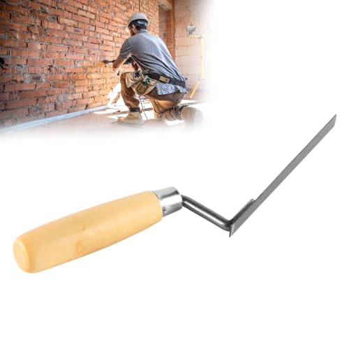 Laroal Fugenkelle, Fugenhobel aus Edelstahl, Maurer- und Zementwerkzeug zum Verfugen von Mörtel und Fliesen, Heimwerker-Handwerkzeug