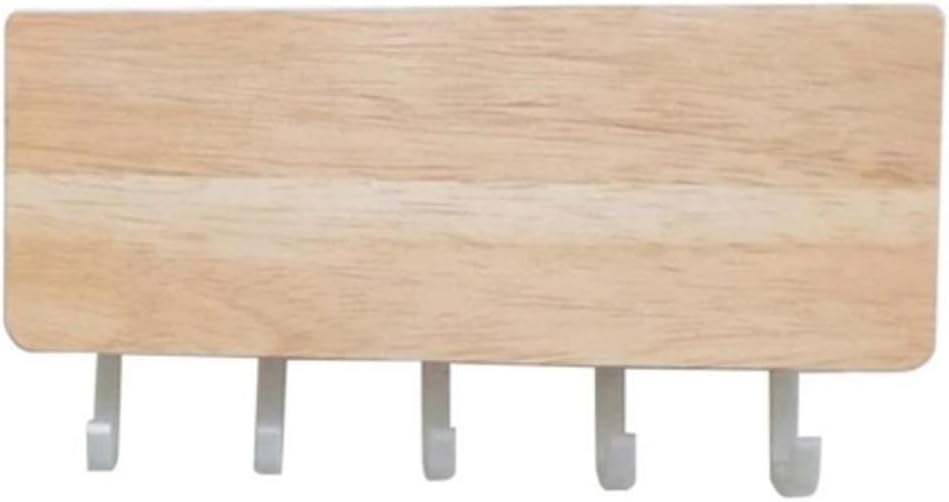 Wood Decorative Wall Hanging Shelf Key Rack Sundries Storage Box Organizer Key Ring Hooks Clerk Housekeeper Wood Wall Shelf (Color : Black) (White)