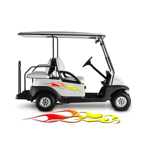 Golf Cart Decals Side Graphics Flames 1 Pair Your Color