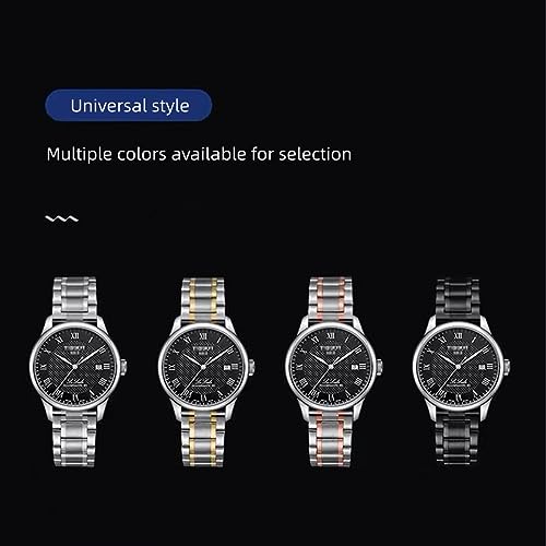 HEYOZURY Metal Watch Band 20mm Stainless Steel 16mm 18mm 19mm 21mm 22mm 24mm Watch Strap Bracelet for Women Men Premium Polished Straight & Curved End Replacement Bands Gold by HEYOZURY - Used condition - Image 7