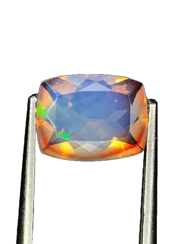 Opale blanche 9 x 7 mm naturelle éthiopienne pour création bijoux facettes