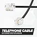 THE CIMPLE CO Phone Cord for Landline, 50 FT, Modular Telephone Extension Line, 2 Conductor (2 Pin, 1 Line) Cable, Works with FAX, AIO, and Other Machines, 15 Meter, Black