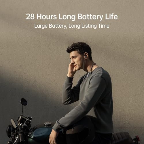 Wireless BT WA 341 for Oppo Reno11 Pro Original Sports Bluetooth CV Wireless Earphone with Deep Bass and Neckband Hands-Free Calling inbuilt with Mic,Hands-Free Call/Music (341W,AR11,BLK) view 2
