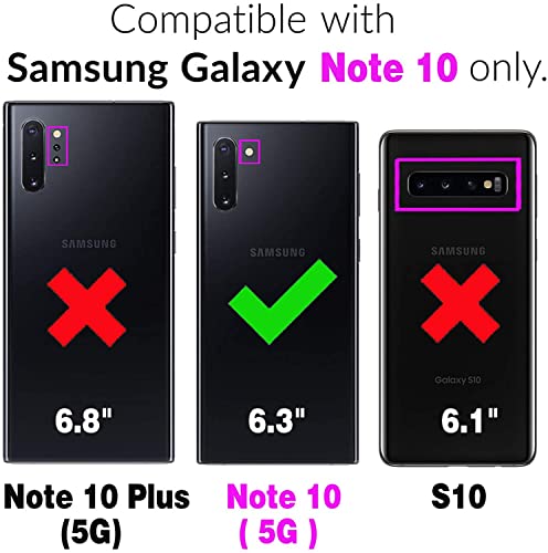 Coque Samsung Note 10 5G Asuwish avec portefeuille amovible et verre trempé - 2