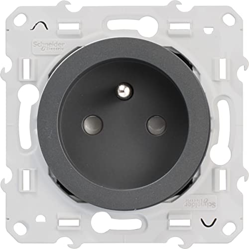 Schneider Electric Schneider Electric S540059 Odace Prise de courant 2 pôles + terre Anthracite