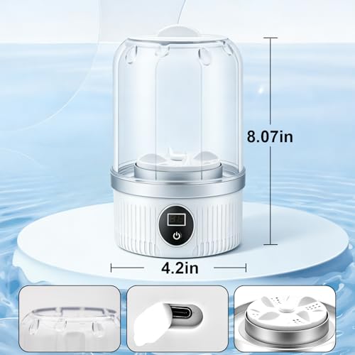 Portable Washing Machine, Underwear Washing Machine, Small Washing Machine, Mini Washing Machine, Rechargeable Cordless Washing Machine, Washing Cup for Bra, Underwear, Socks
