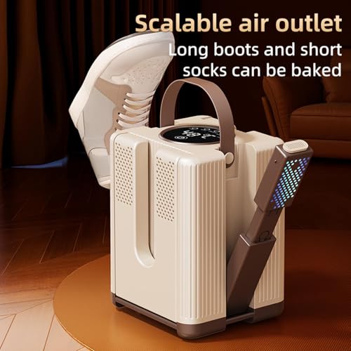 Sèche-chaussures séchage rapide avec sortie d'air rétractable blanc pour bottes et baskets - 4