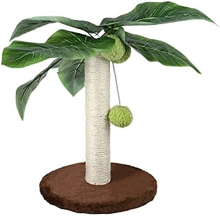 Cactus Cat Tree for Small Cat , Sisal Cat Scratch Post with Drop Ball , Cactus Cat Activity Tree for Indoor Kitten Play (height: 12.5", Base: 9.8" Suitable For Kitten)