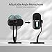 TOALLIN CM60 - USB Condenser Microphone for Recording, Streaming, Podcasting, Meetings on Teams, Zoom, OBS, Twitch, YouTube, Noise Reduction & Mute, Works with Laptop/PC/Tablet/Cellphone, Black