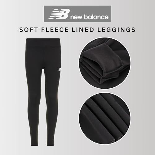 New Balance Girls Athletic 2 Piece – Pullover Hoodie & Fleece-Lined Leggings Sweatsuit Set, Soft Performance Activewear3