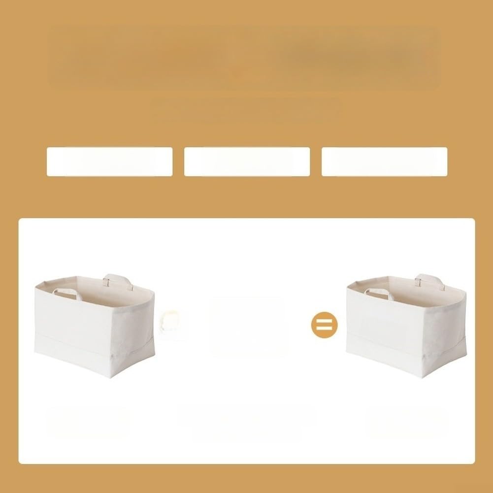 Aufbewahrungskorb Stoff Faltbare Box Leinen für Kleidung Spielzeug Bücher Wasserdichtes PE Futter Mit Griffen Japanisches Design(D)