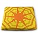 ADGoods Cojín de Asiento Cuadrado Yellow Spider Web Seat Cushion Pads Memory Foam Chair Pad Reversible Square Seat Cover Delicate Printing