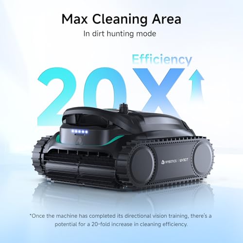 WYBOT M2 AI Camera Robotic Pool Vacuum Cleaner, 8 Modes & 7 Paths, Dual Filtration, App Control, 120W Brushless Motor, 10,000mAh Battery, 300mins Runtime, Covers 4,305 Sq.Ft, Black&Green by WYBOT - Image 3