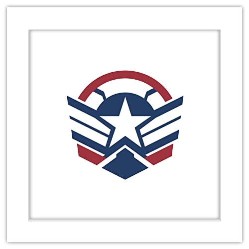 Tableau Marvel Falcon Winter Soldier cadre blanc premium art mural Gallery Pops 30,5 cm