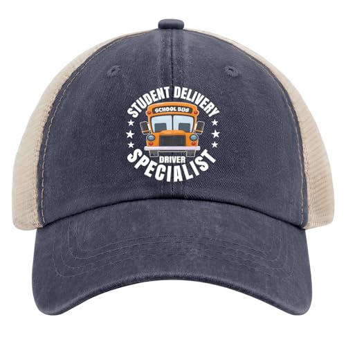 Mizraon Funny Students Bus-Driver School Bus Drivers Hat Camp Hat Purplish Blue04 Mens Hats & Caps Gifts for Women