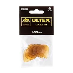 Dunlop 427xl ULTEX JAZZ III XL Picks (6-pack) 1.38 mm - Les Beatles, Paul McCartney, John Lennon, RIngo Starr, George Harrison