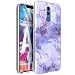 Produktbild Conie® Handyhülle Rück Schale für Huawei Mate 20 Lite, Ultra Slim TPU Hülle aus Silikon mit Bilder Motiv, Kanten Display Kamera Schutz, Motiv Lila Marmor Design