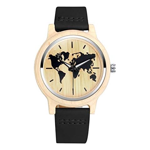 MicLee Montre en Bois de Bambou Cover