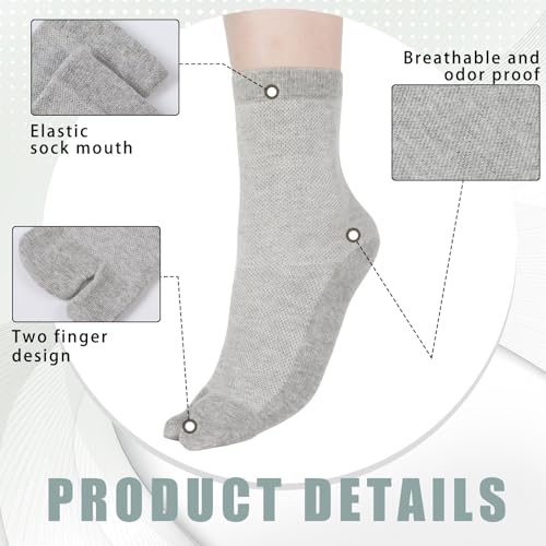 Bencailor 6 pares de meias Tabi elásticas divididas com dois dedos Tabi chinelos de dedo meias sandá