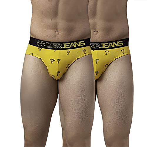 Image of Underjeans Men Cotton Blend Brief - Pack of 2