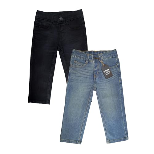- 2-pack Pull-on Denim Boys Jeans W/soft, Stretchy Fabric - 