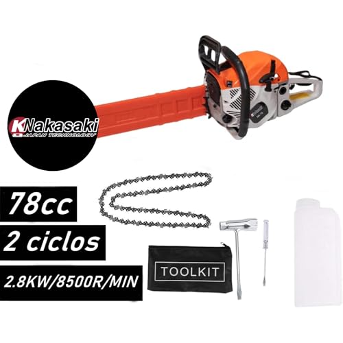 Motoserra Profissional Gasolina 78cc Muito Potente Sabre Moto Serra 22 Polegadas Motosserra