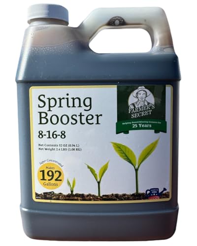 Farmer's Secret Spring Booster Fertilizer 32oz - Super Concentrated 8-16-8 Formula - Formulated for...