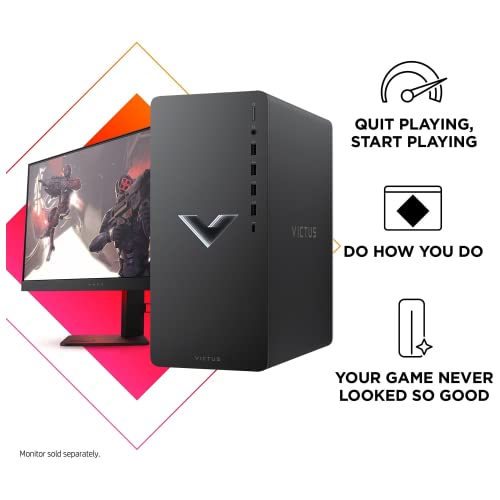 Hp Victus 15L Gaming Desktop, Amd Ryzen 7 5700G Processor, Amd Radeon Rx 6600Xt, 32Gb Ram, 1Tb Pcie Ssd, Hdmi, Dp, Rj45, Wi-Fi 6, Wired Kb & Mouse, Windows 11 Home, Black #TOP3
