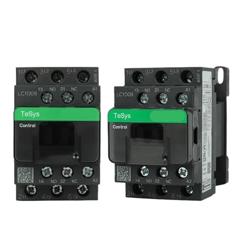 Contacteur tripolaire CA LC1D38A 220V noir pour circuit moteur électrique