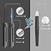 EDC Tweezers Precision Pocket Knife 2 in1 Keychain Multitool Knives Retractable Premium Anti-Static for Splinters, Craft, Jewelry, Soldering, Outdoor, Laboratory Work (Silver)
