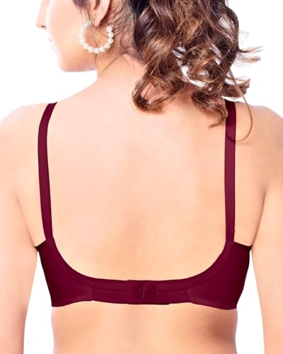 Image of Brida Kavya Xtra Soft Cotton Round Stitch Bra for Women | Full Coverage | Non-Padded | Wireless | Double Layer Support | Heavy Bust | Combo Pack | Colours May Vary