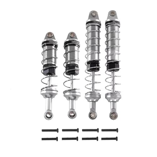 Amortisseur RC en métal argenté durable pour châssis Wltoys 12428 1/12