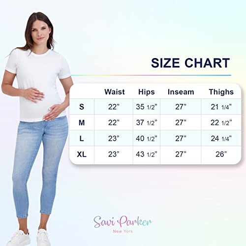 Savi Parker Women’s Maternity Jeans Over The Belly - Pregnancy Clothes For All Seasons, Maternity Pants – 27“ Inseam #TOP4
