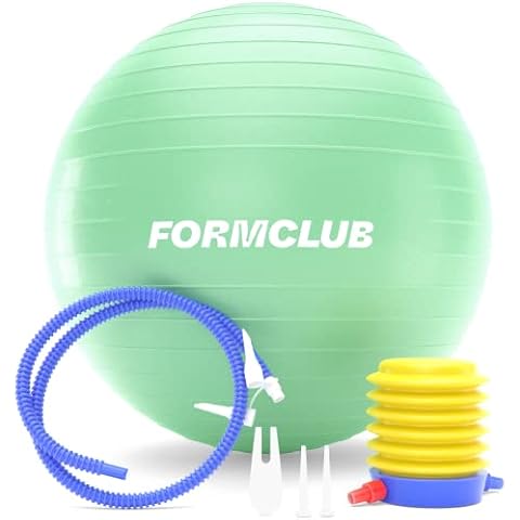 55 cm Exercise Ball, Yoga Ball for Home Workout, Gym Fitness and Pilates, Helps in Balance and Stability - Ball Chair for Labor Pregnancy Cover