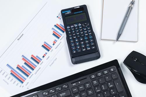 Calculadora técnica y científica con estuche protector para exámenes escolares 2