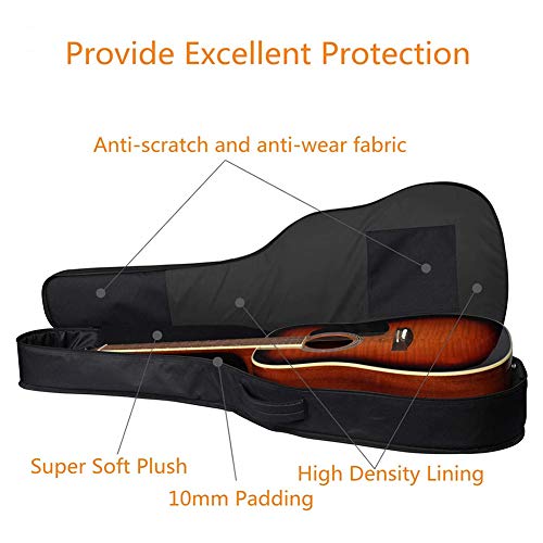 NSSTAR Housse de guitare acoustique étanche de 101,6 à 104,4 cm, rembourrage de 6 mm avec boucle de suspension arrière… - Les Beatles, Paul McCartney, John Lennon, RIngo Starr, George Harrison NSSTAR Housse de guitare acoustique étanche de 101,6 à 104,4 cm, rembourrage de 6 mm avec boucle de suspension arrière… – Image 3
