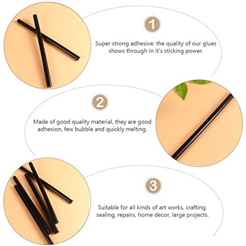 Cabilock 100 unidades de bastões de cola quente com glitter, adesivos Hot Melt para trabalhos manuai